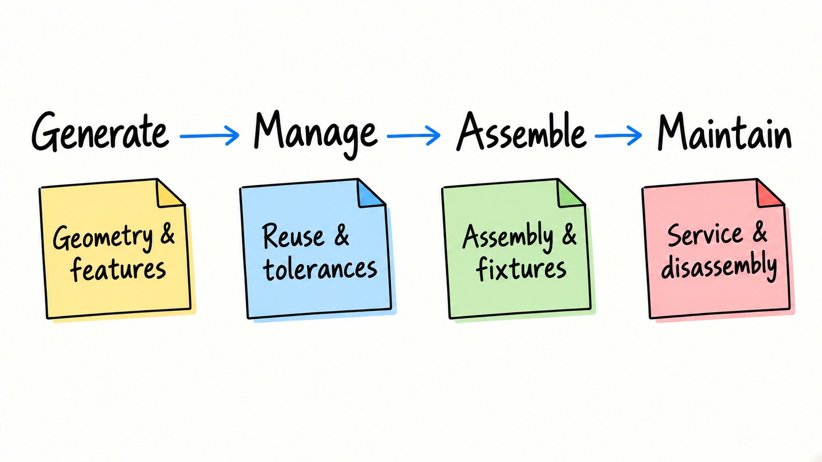Part lifecycle review: creation, management, assembly and maintenance